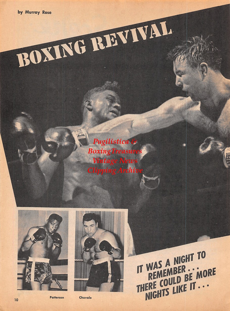 Boxing News Clipping #1906 - Floyd Patterson vs. George Chuvalo, Jose Stable, Harold Johnson, Terry Downes