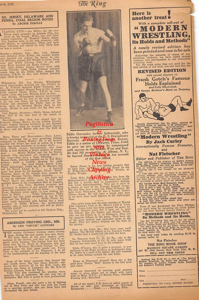 Boxing News Clipping #191- Eddie Ostrander