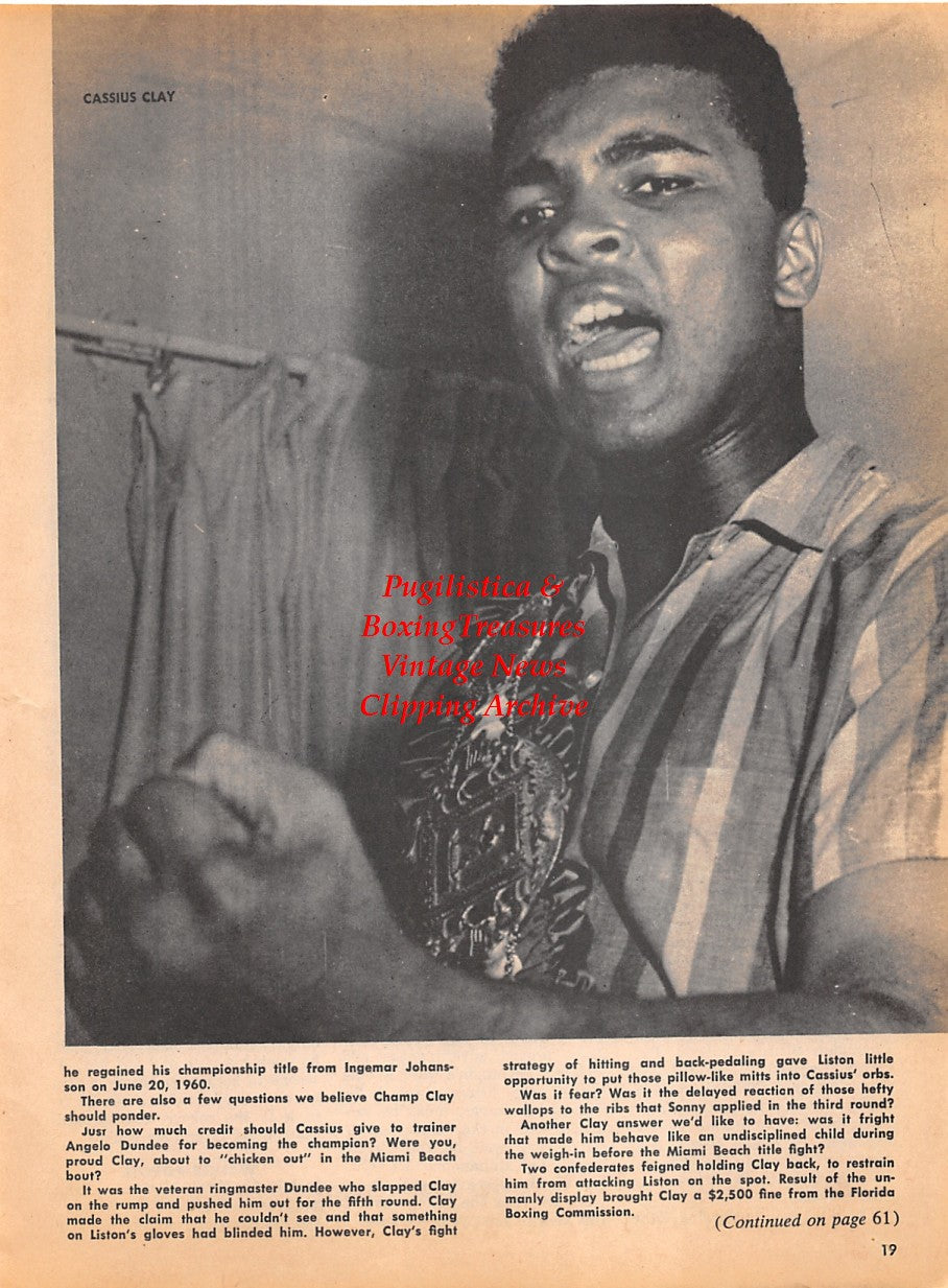 Boxing News Clipping #1911 - Billy Walker vs. Charlie Powell, Muhammad Ali