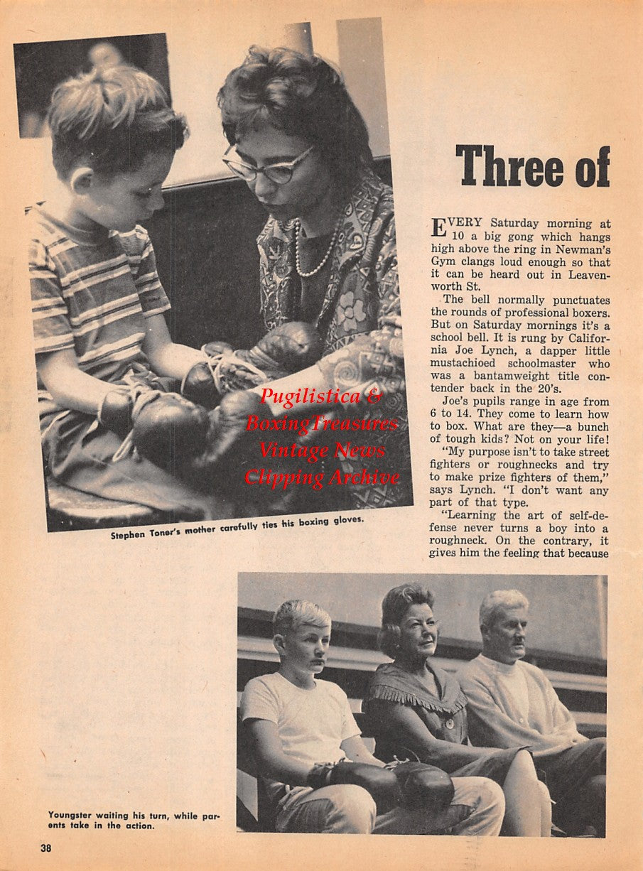 Boxing News Clipping #1919 - Julius November, Garland D. Cherry, Sol Strauss, Newmans Gym