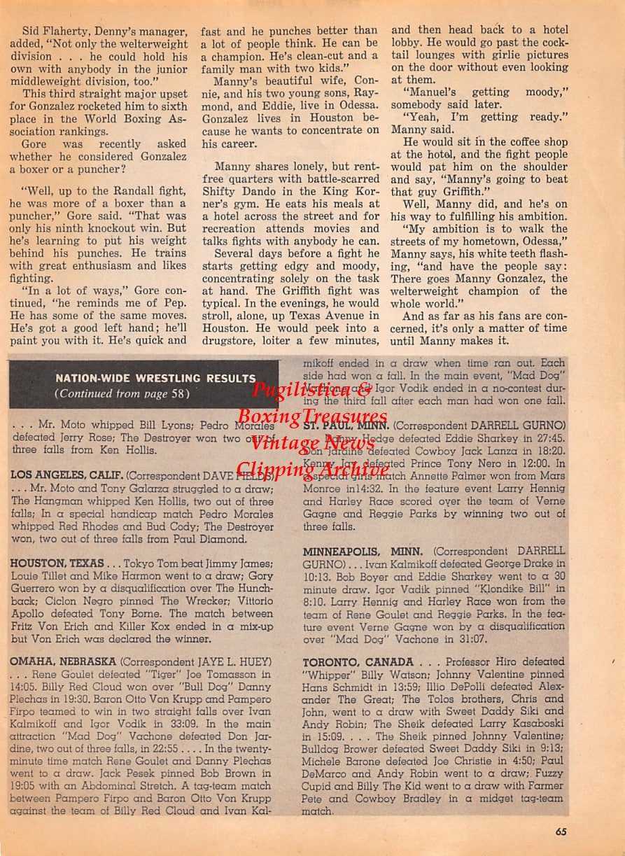 Boxing News Clipping #1926 - Tevel Holeman, Wes Wambold