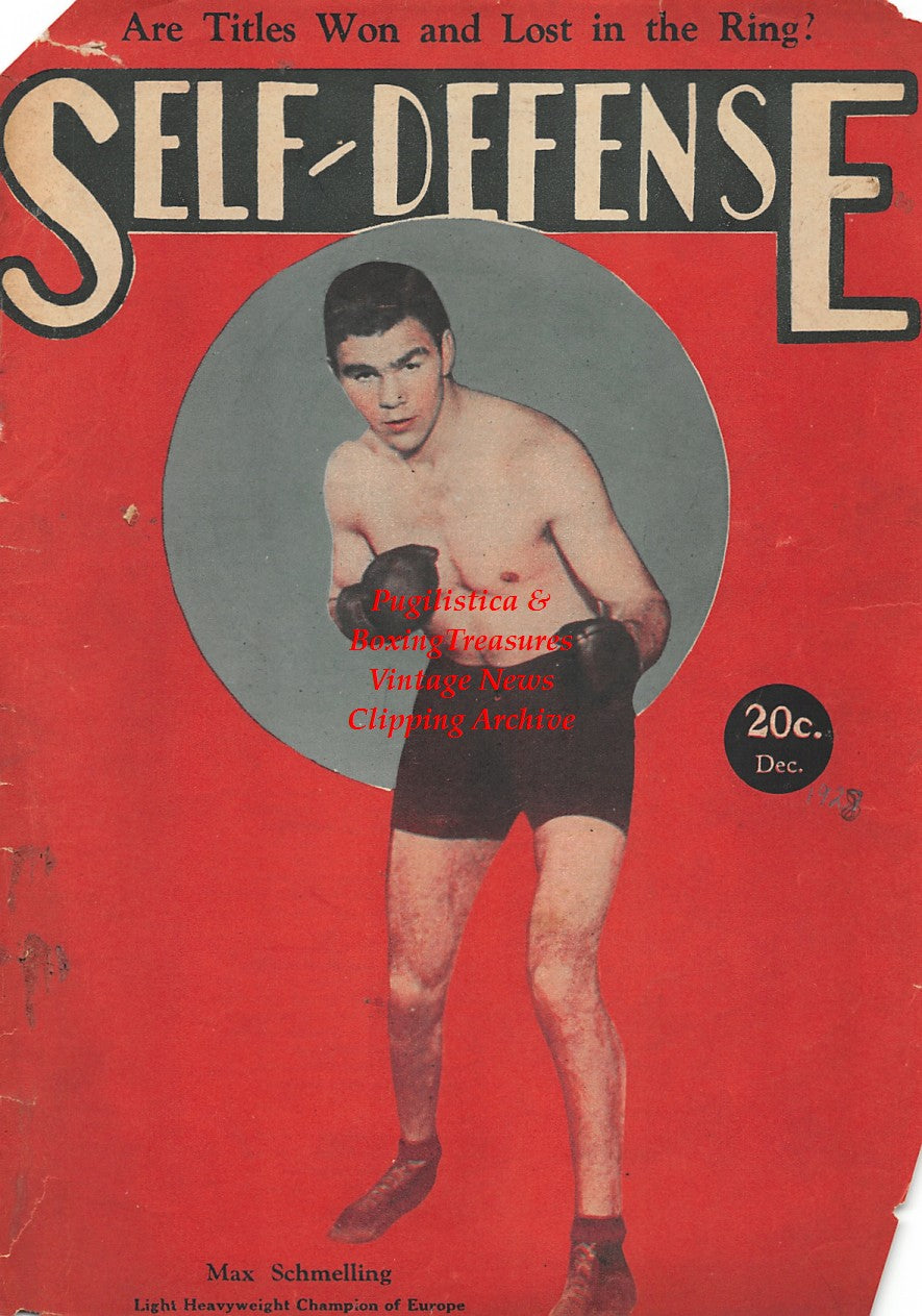 Boxing News Clipping #1927 - Max Schmeling, Jack Dempsey, Jim Jeffries, Tom Sharkey, Jim Corbett, Bob Fitzsimmons
