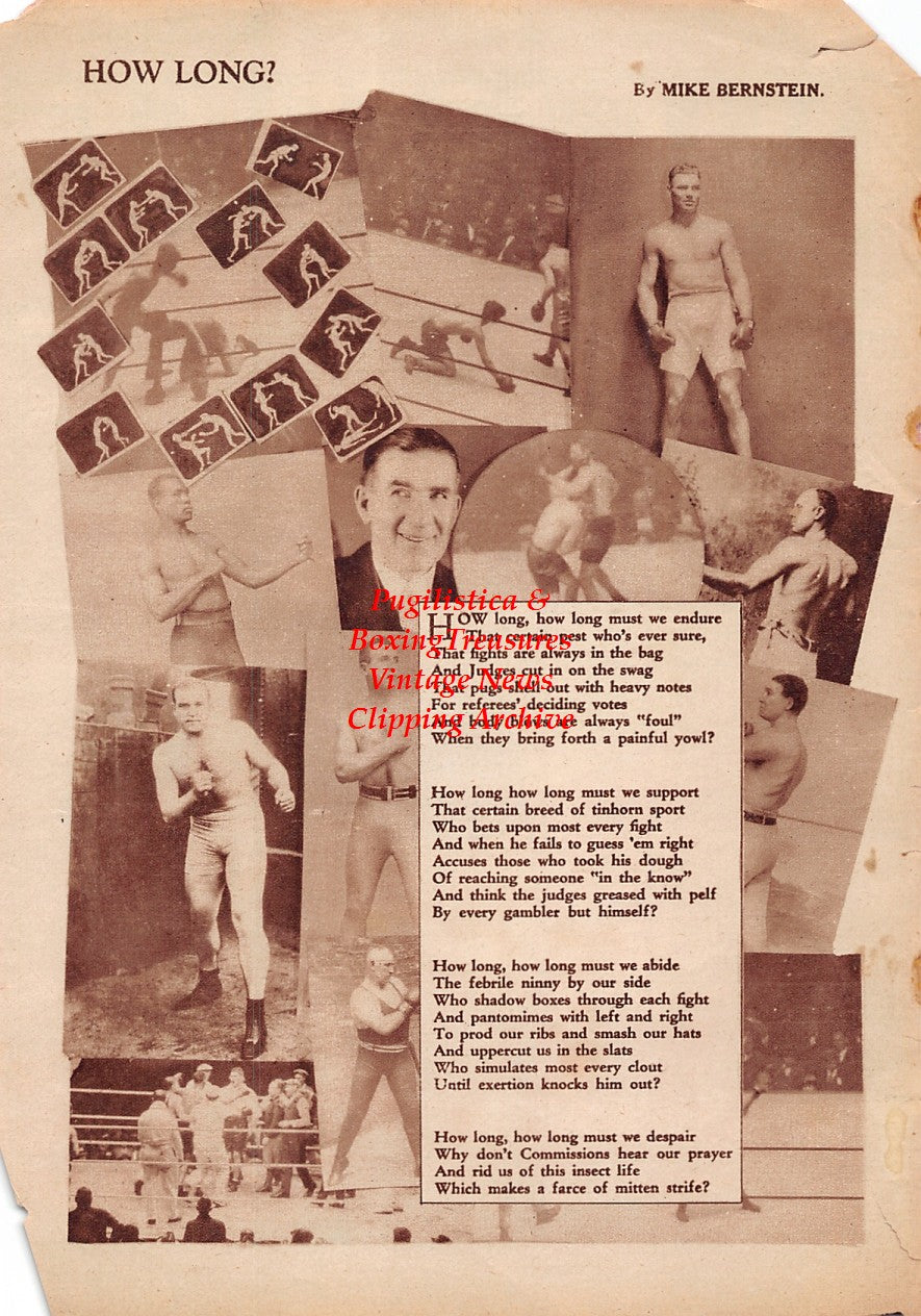 Boxing News Clipping #1927 - Max Schmeling, Jack Dempsey, Jim Jeffries, Tom Sharkey, Jim Corbett, Bob Fitzsimmons