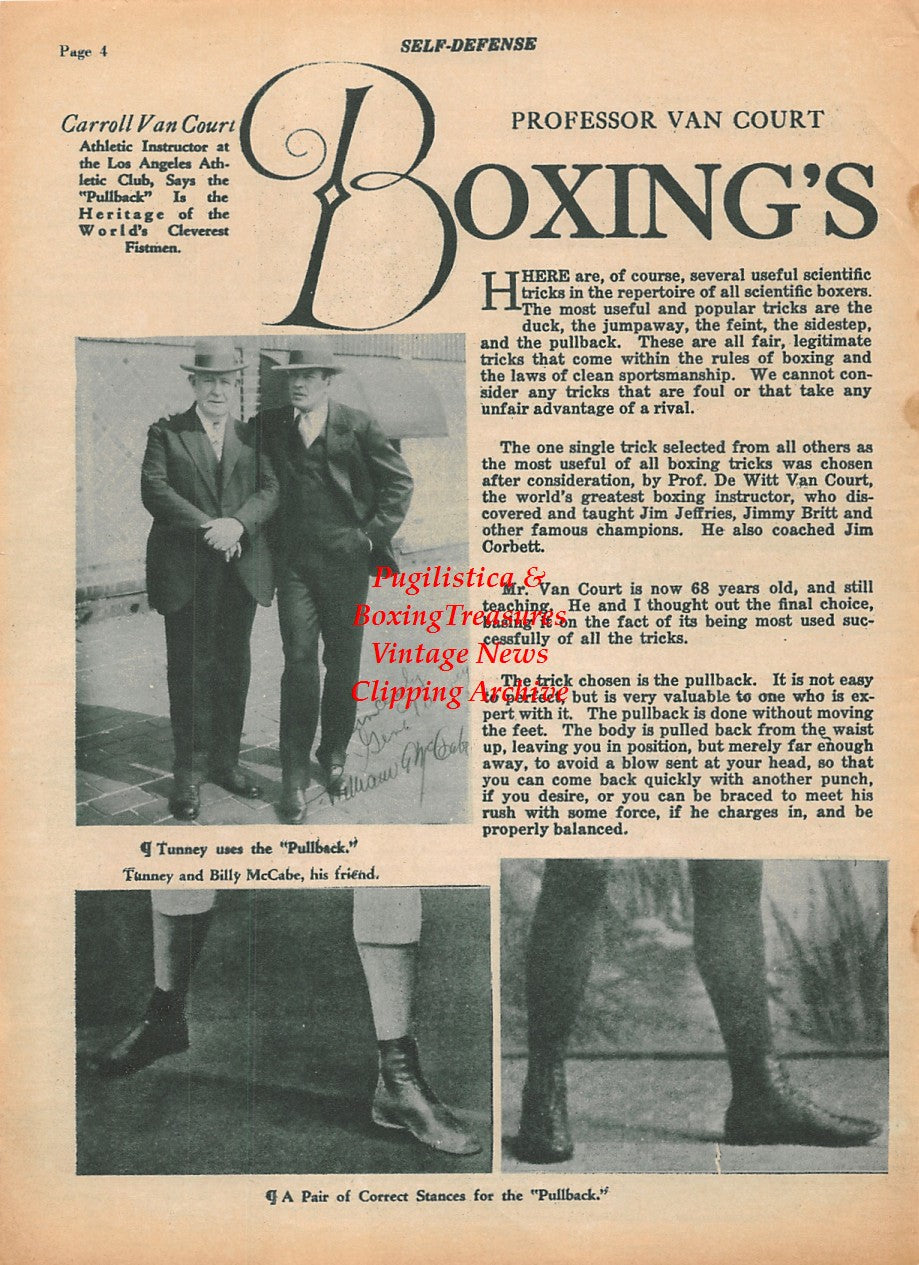 Boxing News Clipping #1928 - Gene Tunney, Billy McCabe