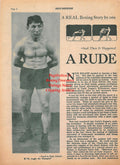 Boxing News Clipping #1930 - Rudy Unholz, Max Schmeling vs. Franz Diener