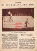 Boxing News Clipping #1931 - Paulino Uzcudun vs. Otto Von Porat