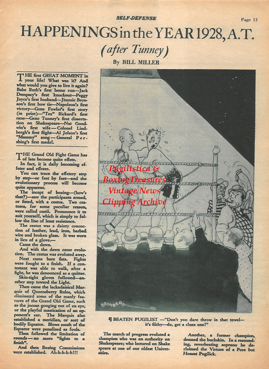 Boxing News Clipping #1931 - Paulino Uzcudun vs. Otto Von Porat
