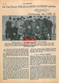 Boxing News Clipping #1934 - Gene Tunney as Military Boxer, Jimmy Bronson, Bob Martin