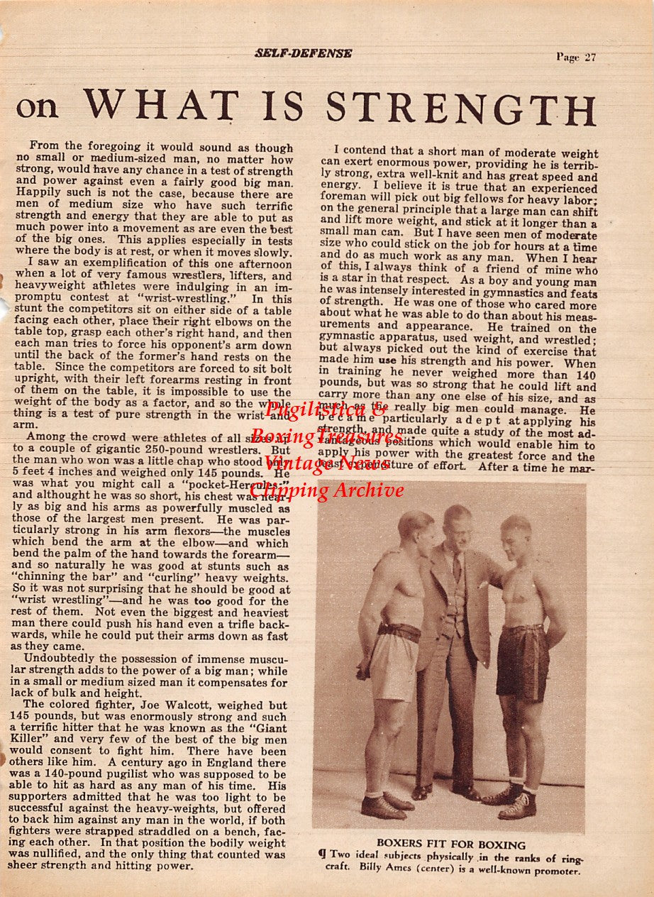 Boxing News Clipping #1937 - Joe Cardoza, Wirt Ross, Billy Ames