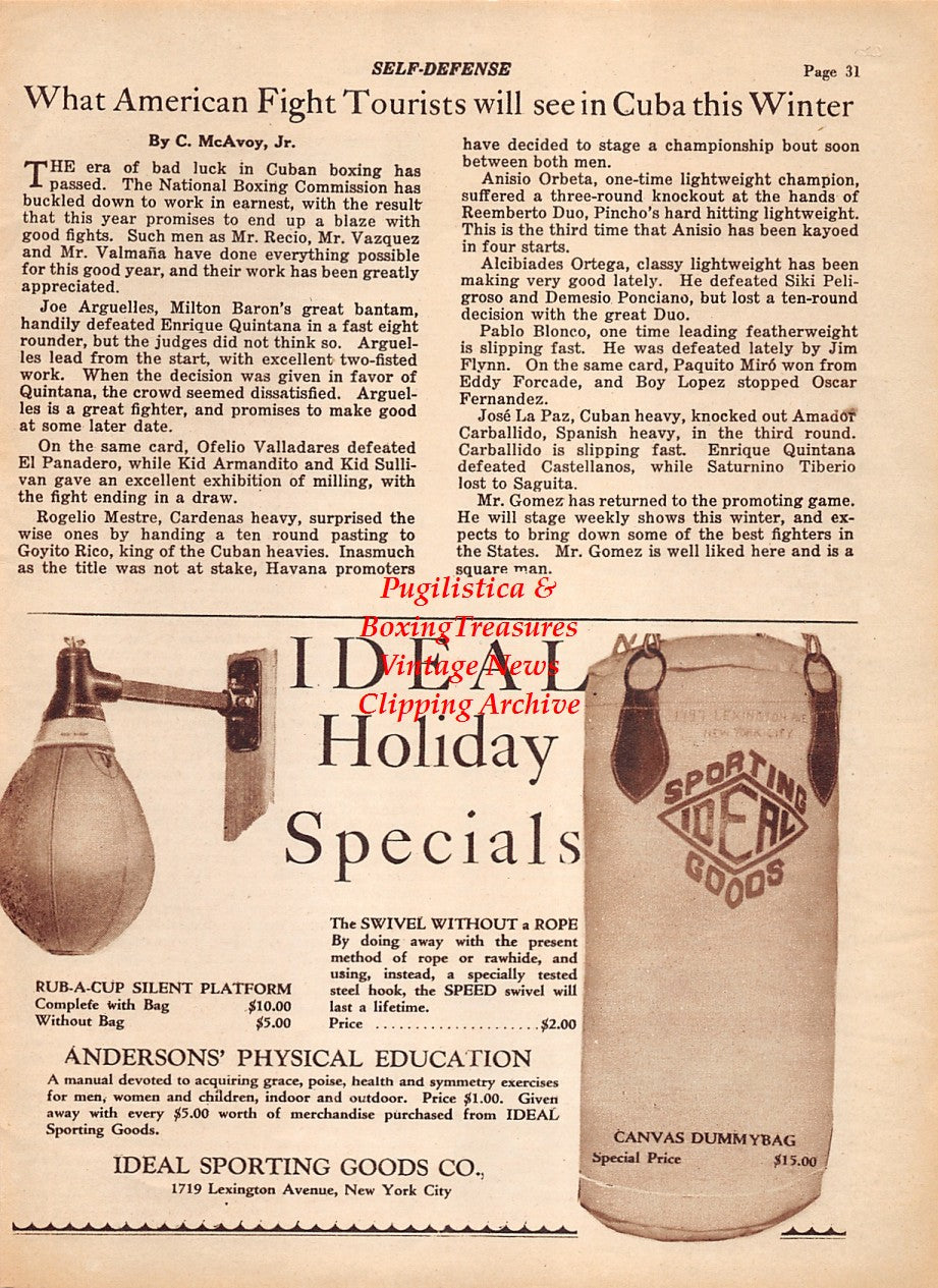 Boxing News Clipping #1938 - Jimmy Bronson, Erminio Spalla, Louie De Pontheli
