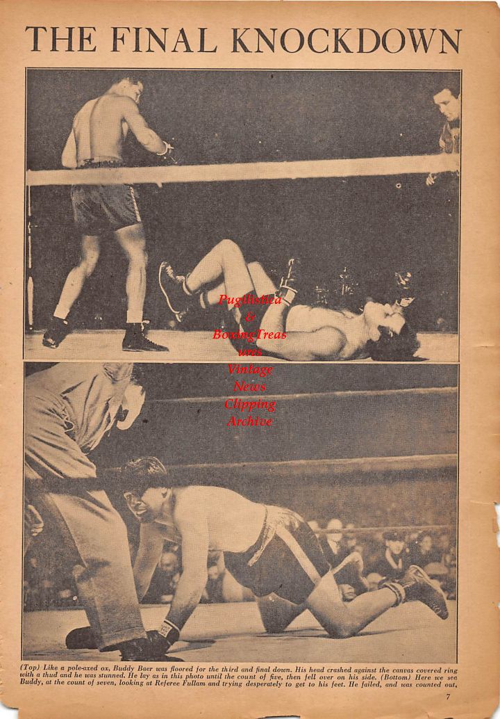 Boxing News Clipping #194 - Joe Louis vs. Buddy Baer
