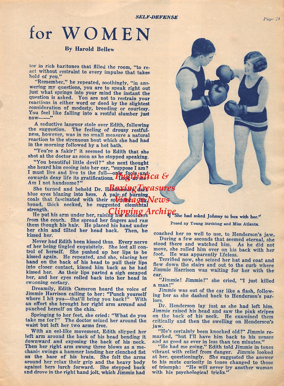 Boxing News Clipping #1952 - Sammy Mandell, Young Stribling
