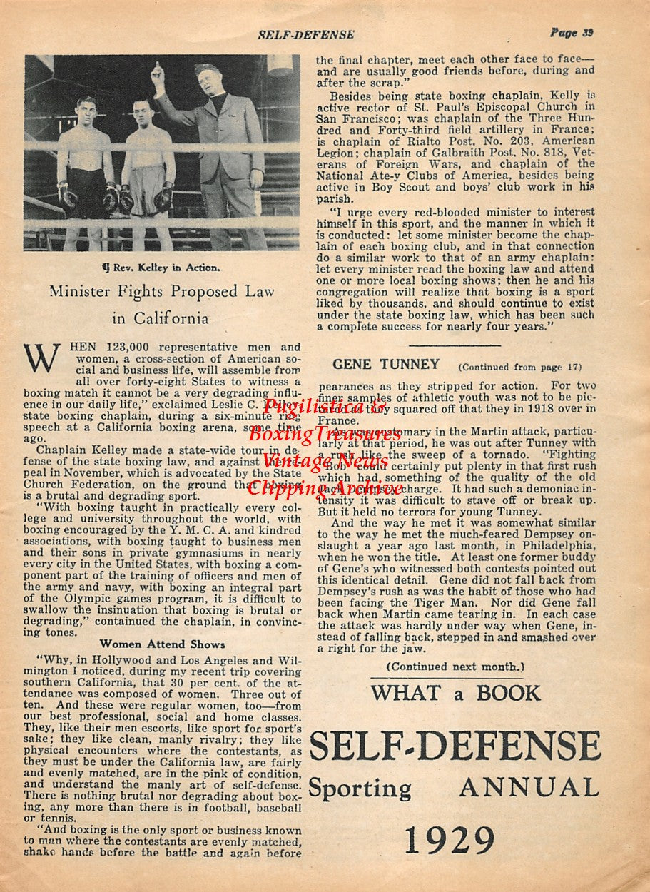 Boxing News Clipping #1960 - Jackie Stewart, Reverend Kelly