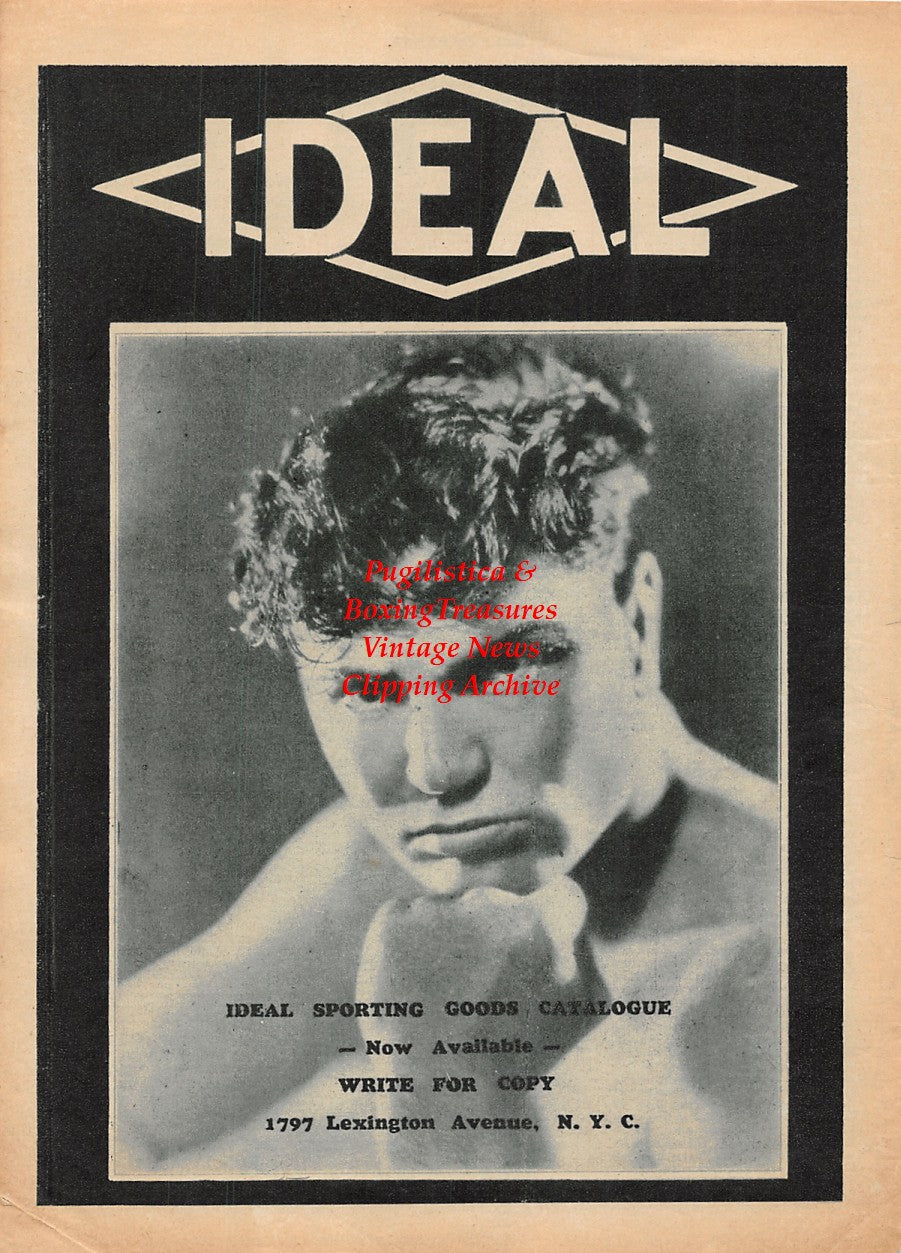 Boxing News Clipping #1961 - Jack Dempsey full page pin-up ad