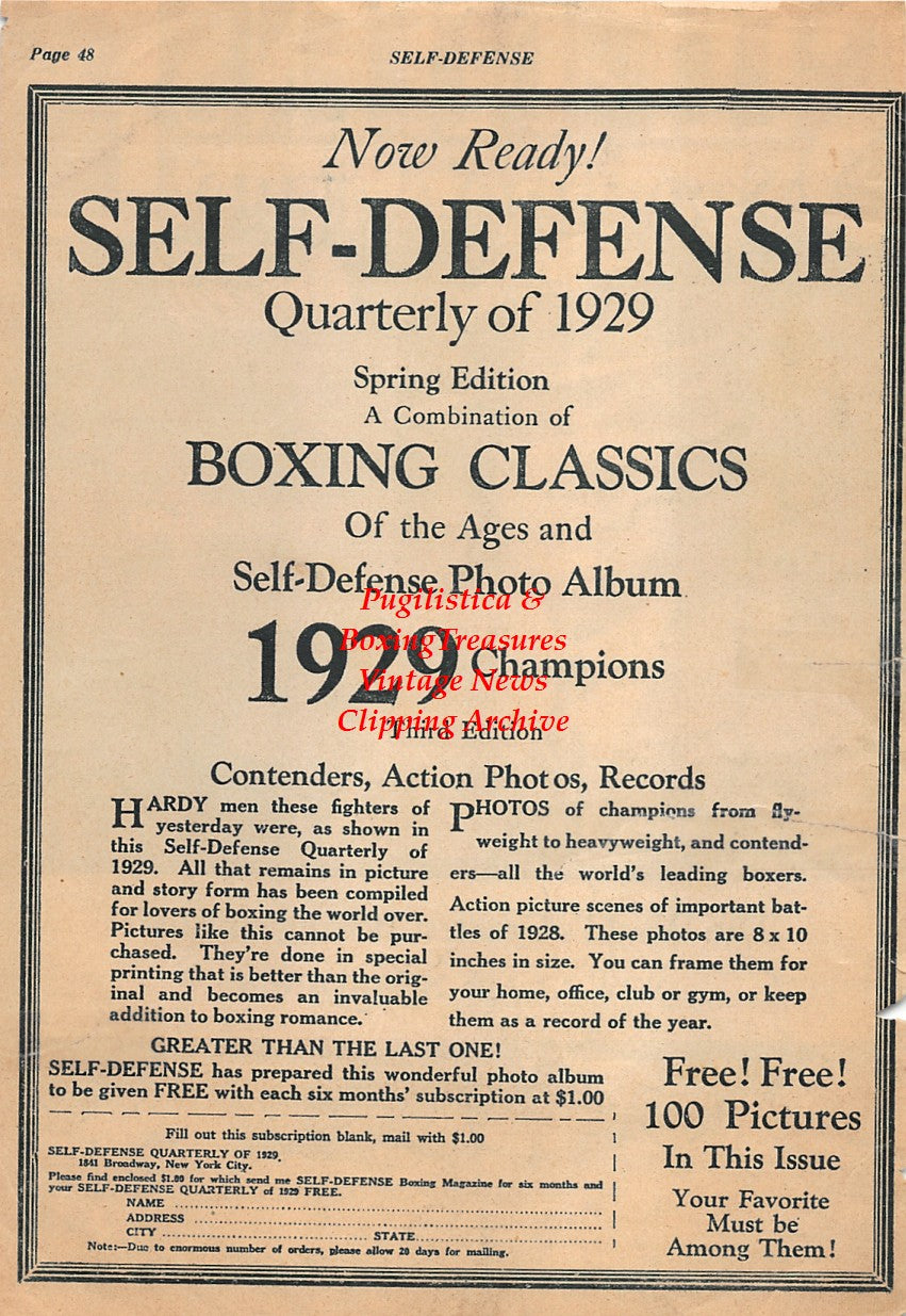 Boxing News Clipping #1962 - Tex Rickard