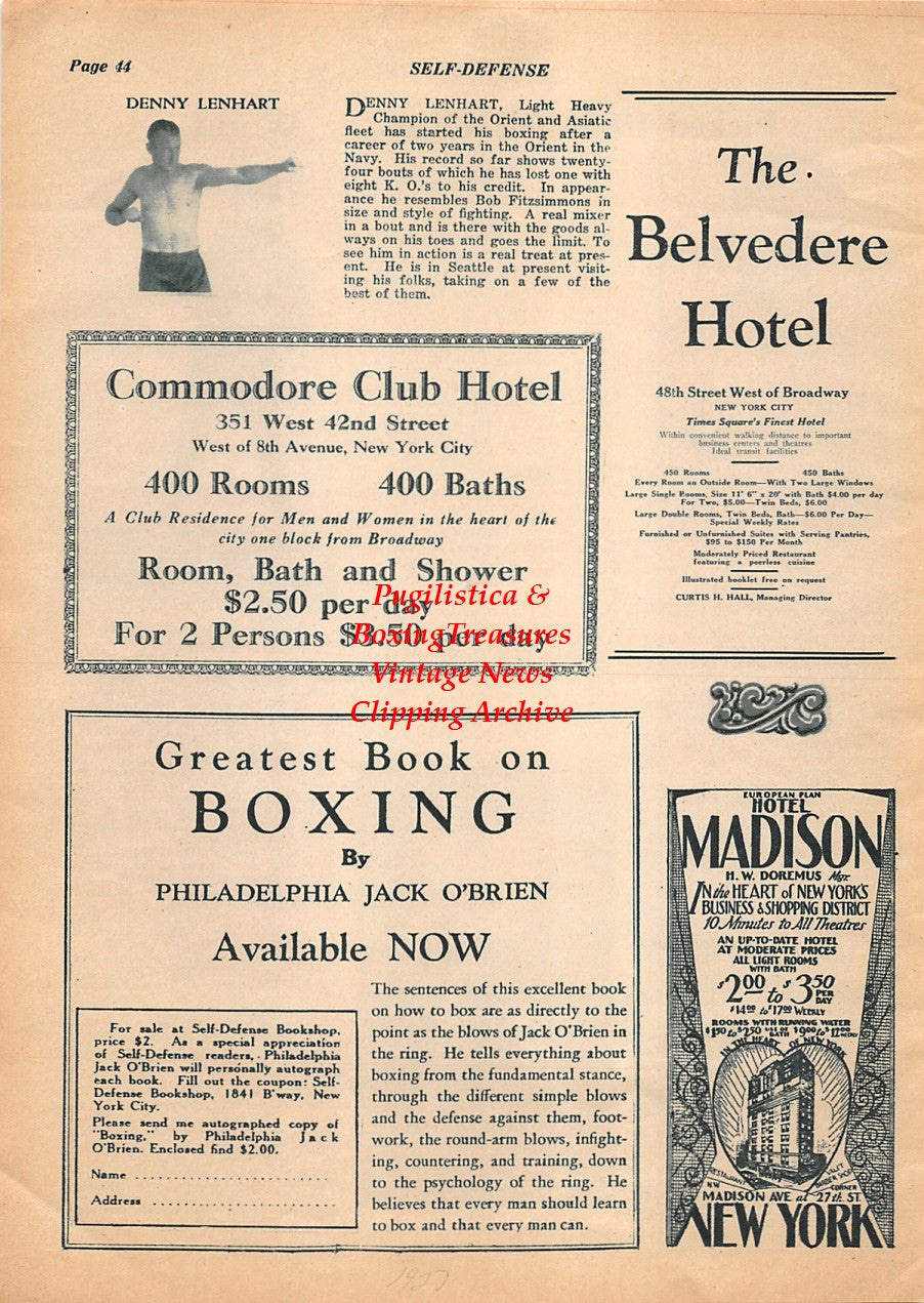 Boxing News Clipping #1964 - Pal Silvers, Spud Murphy, Angus Snyder, Denny Lenhart