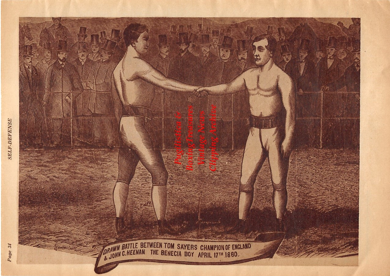 Boxing News Clipping #1969 - John C. Heenan vs. Tom Sayers, Broughton's Rules