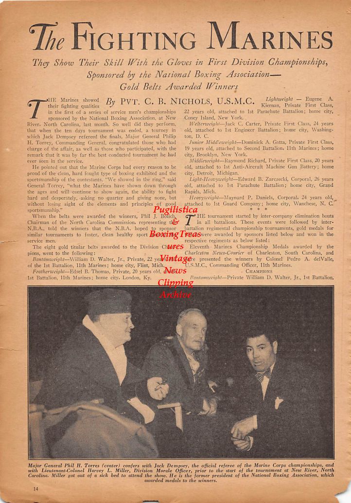 Boxing News Clipping #197 - Mose Brown, Norman Rubio, Lem Franklin, Coley Welch