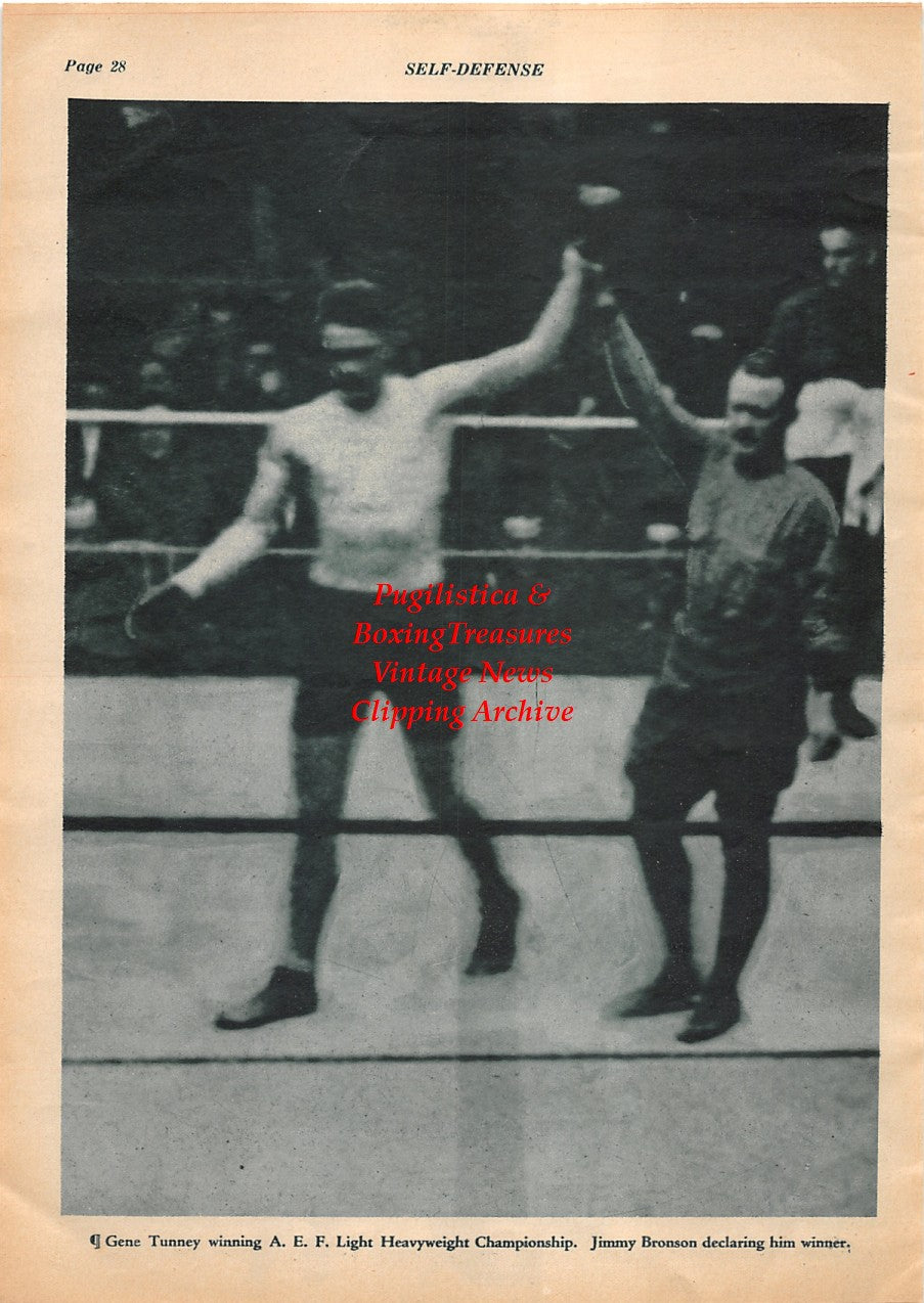 Boxing News Clipping #1972 - Gene Tunney, Jimmy Bronson, Jack Dempsey