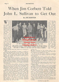 Boxing News Clipping #1985 - Young Stribling, Primo Carnera vs. Big Boy Peterson, James J. Corbett, Joe Choynski, Jim Jeffries, Billy Jordan