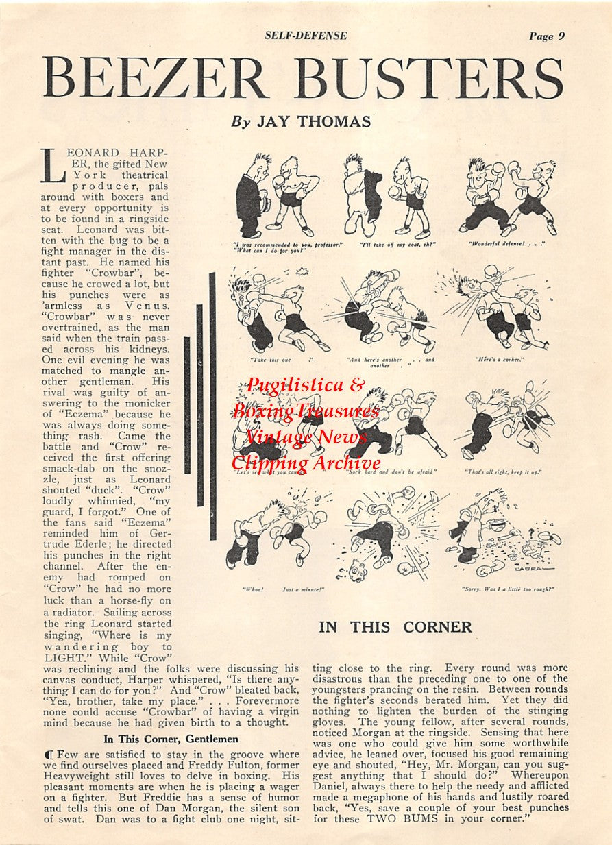 Boxing News Clipping #1986 - James J. Jeffries vs. James J. Corbett and Jack Munroe