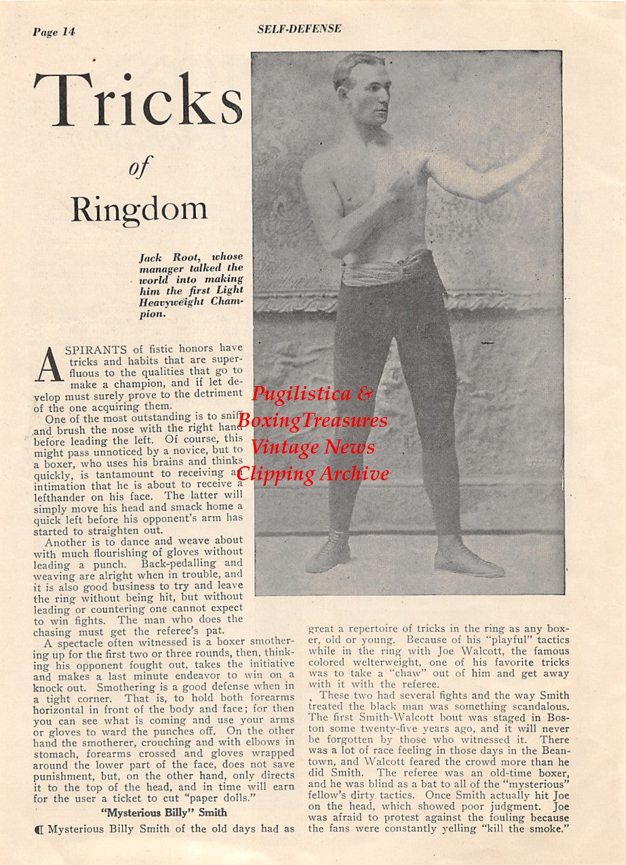 Boxing News Clipping #1988 - Jack Root, Philadelphia Jack O'Brien, Fred Nevins