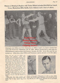 Boxing News Clipping #1989 - Philadelphia Jack O'Brien vs. Bob Fitzsimmons, Young Jack Thompson, Jackie Fields