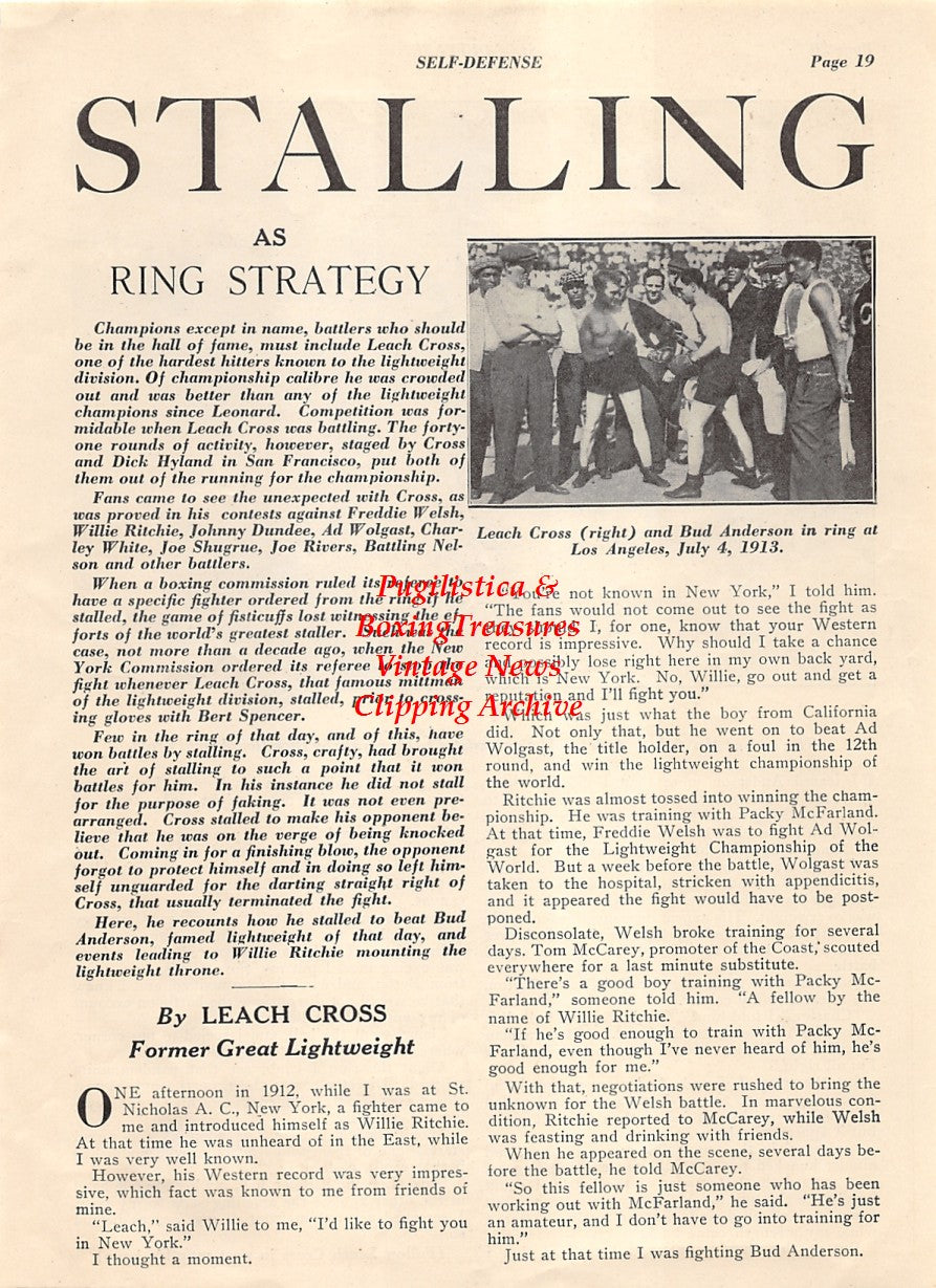 Boxing News Clipping #1991 - Leach Cross vs. Bud Anderson, Dick Donald
