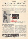 Boxing News Clipping #1992 - Kid McCoy, Tuffy Griffiths