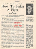 Boxing News Clipping #1996 - Billy Jacobs, Babe Hunt