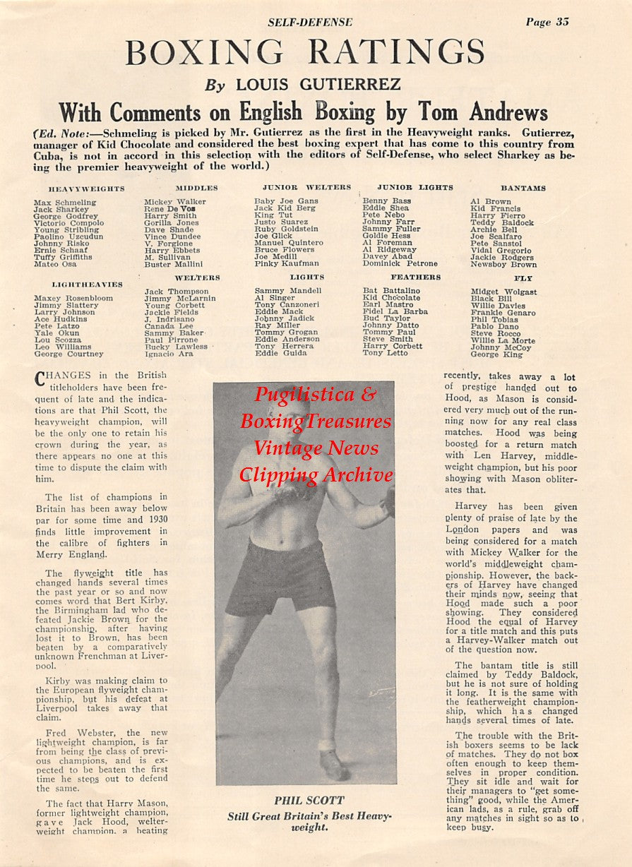 Boxing News Clipping #1997 - Phil Scott, Dolly Arney