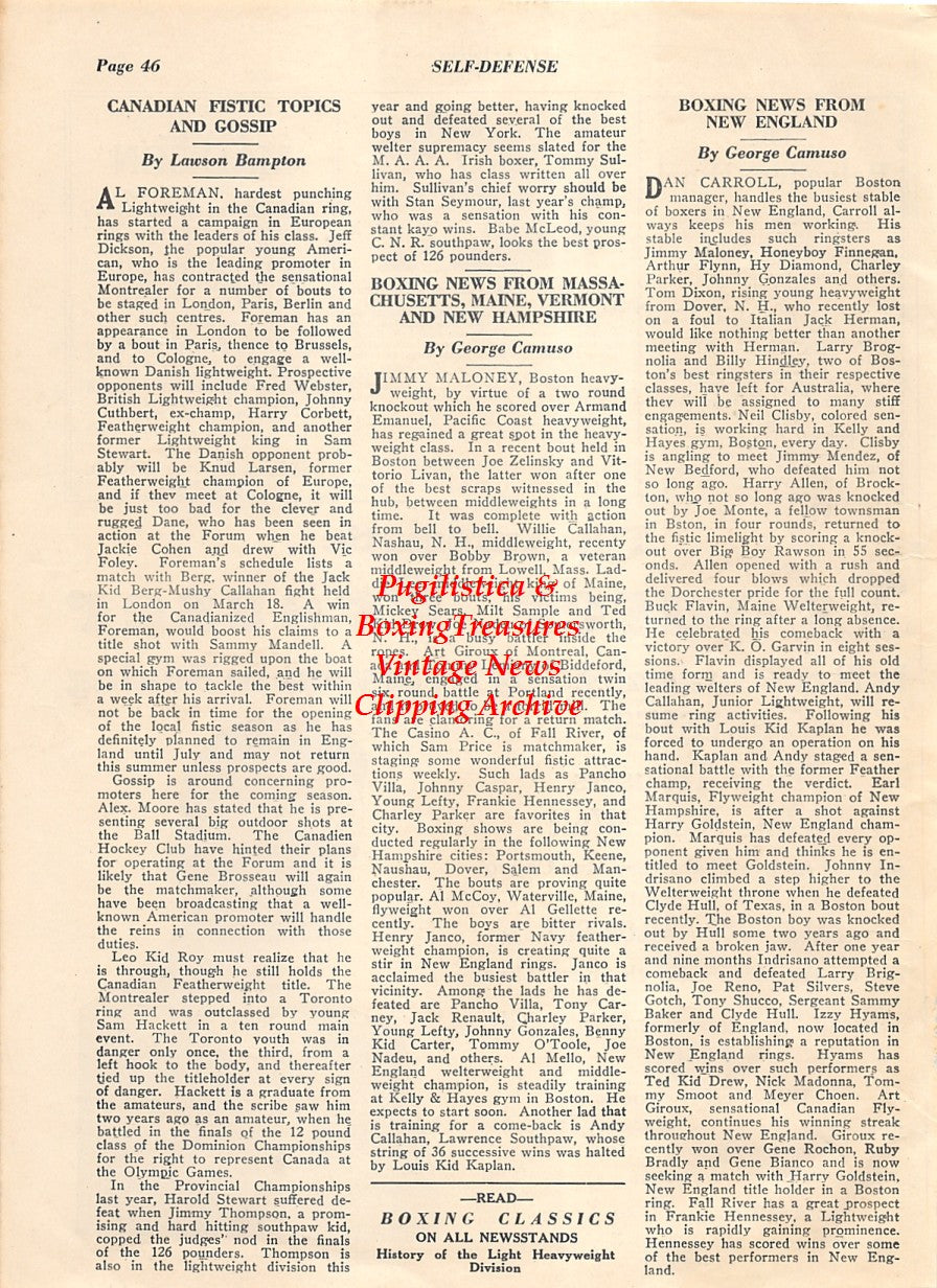 Boxing News Clipping #2000 - Jess McMahon