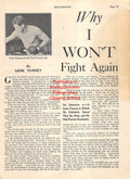 Boxing News Clipping #2010 - Gene Tunney "Why I Won't Fight Again"