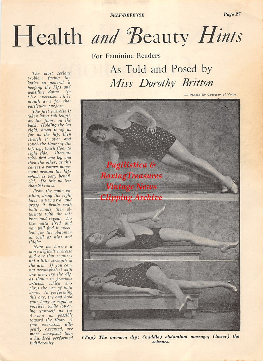 Boxing News Clipping #2014 - Tommy Gibbons, Miss Dorothy Britton