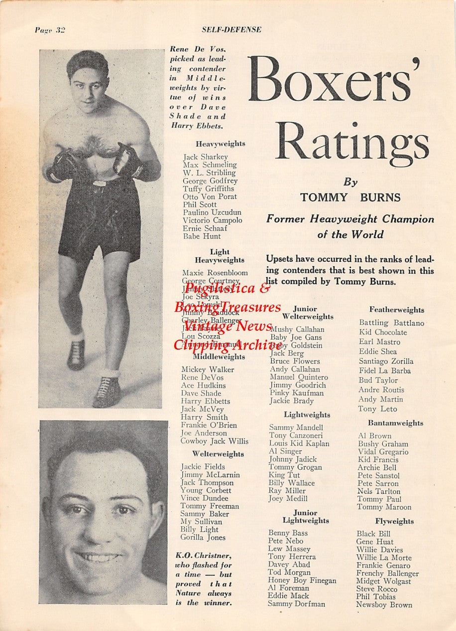 Boxing News Clipping #2016 - Rene DeVos, K.O. Christner