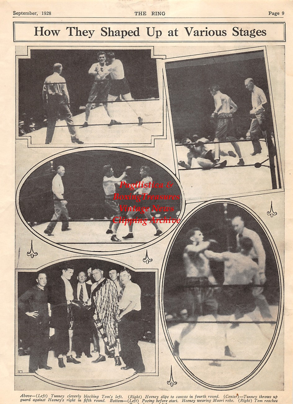 Boxing News Clipping #2065 - Gene Tunney vs. Tom Heeney