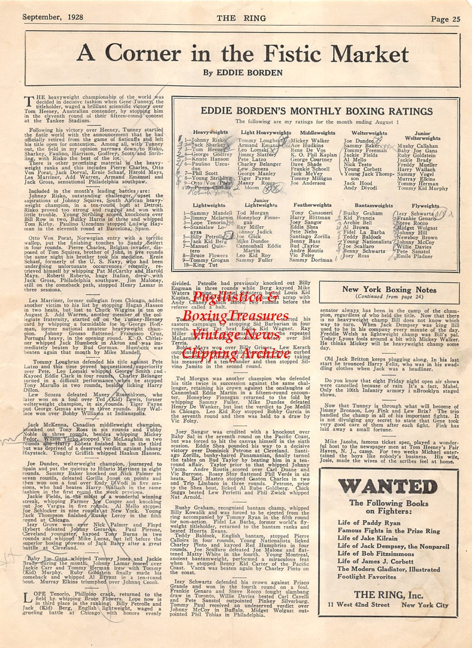 Boxing News Clipping #2071 - Enrigue Valdez, Benny Touchstone, Arturo Schekels, George LaRocco, Nick Tresto, Christie Hart