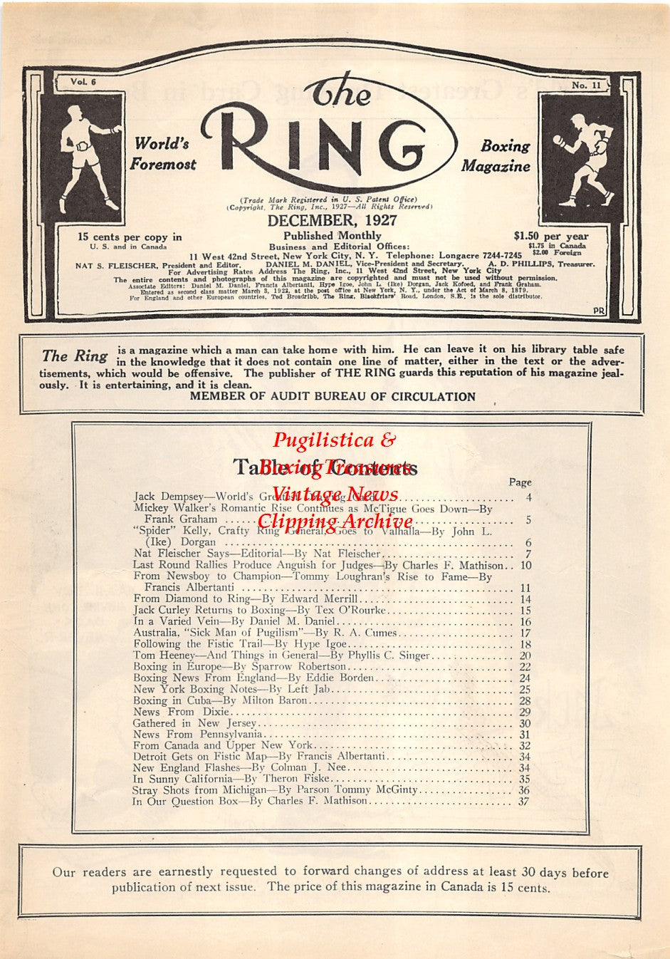 Boxing News Clipping #2075 - Jack Dempsey full page pin-up