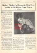 Boxing News Clipping #2076 - Mickey Walker, Spider Kelly memorial obituary
