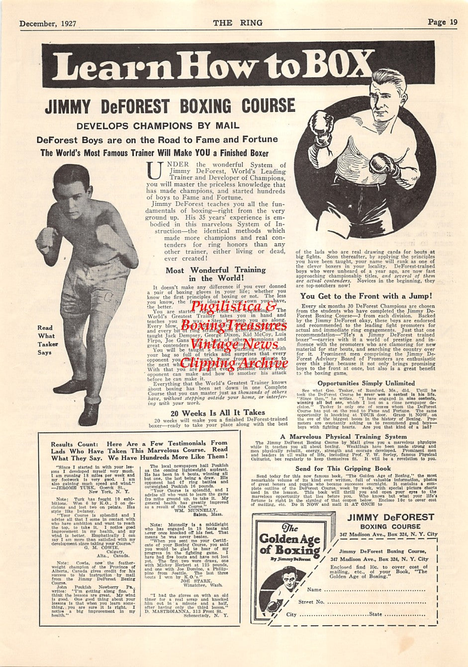 Boxing News Clipping #2080 - George Tasker, Tom Heeney