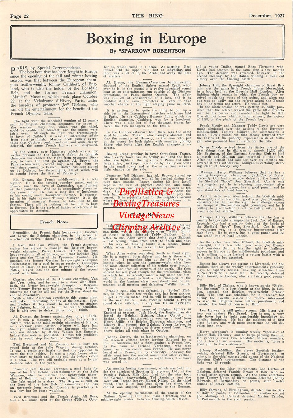 Boxing News Clipping #2081 - Johnny King, Phil Scott