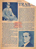 Boxing News Clipping #2089 - Tex Rickard memorial obituary (2 page clipping), Gene Tunney, Willie Jackson, Frank Moran