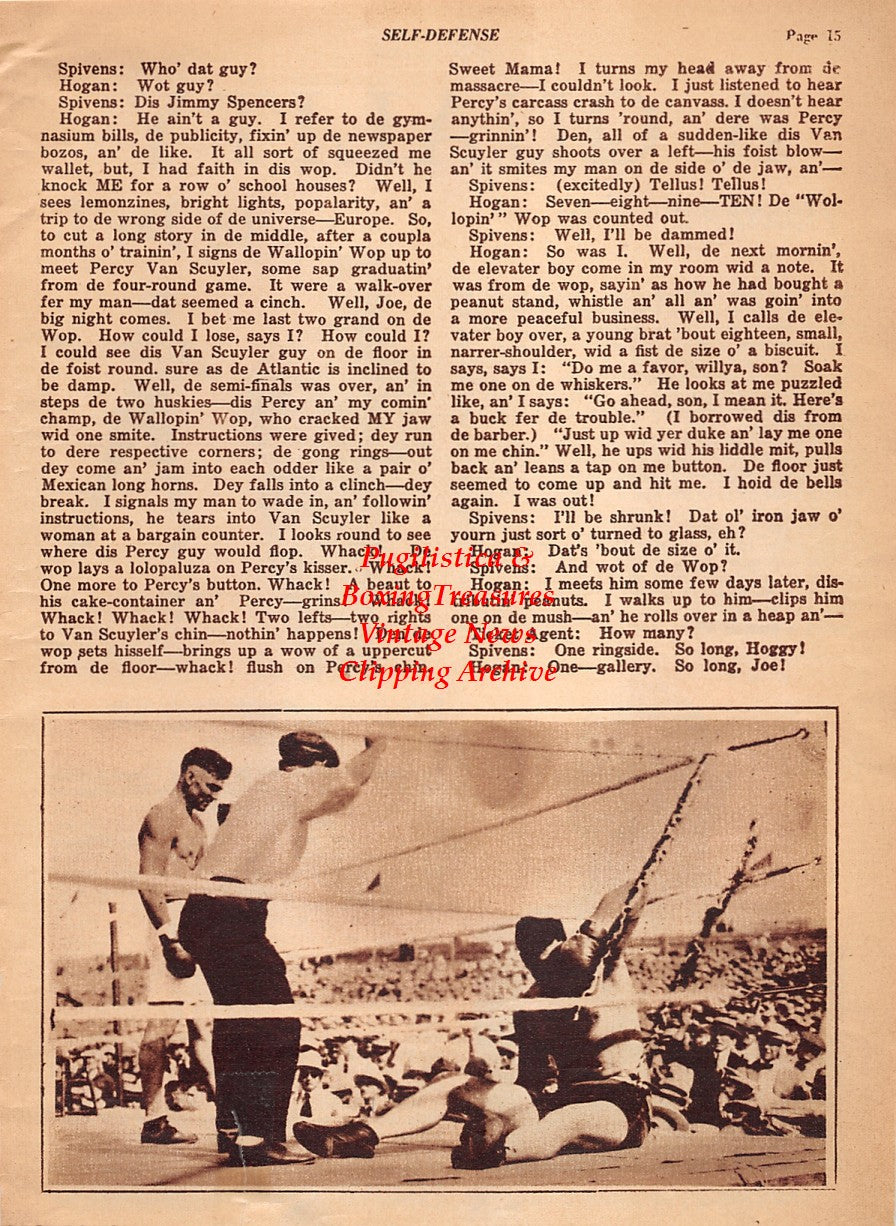 Boxing News Clipping #2094 - Paddy Mullins, Mike O'Dowd, Billy Papke, Jack Dempsey vs. Jess Willard