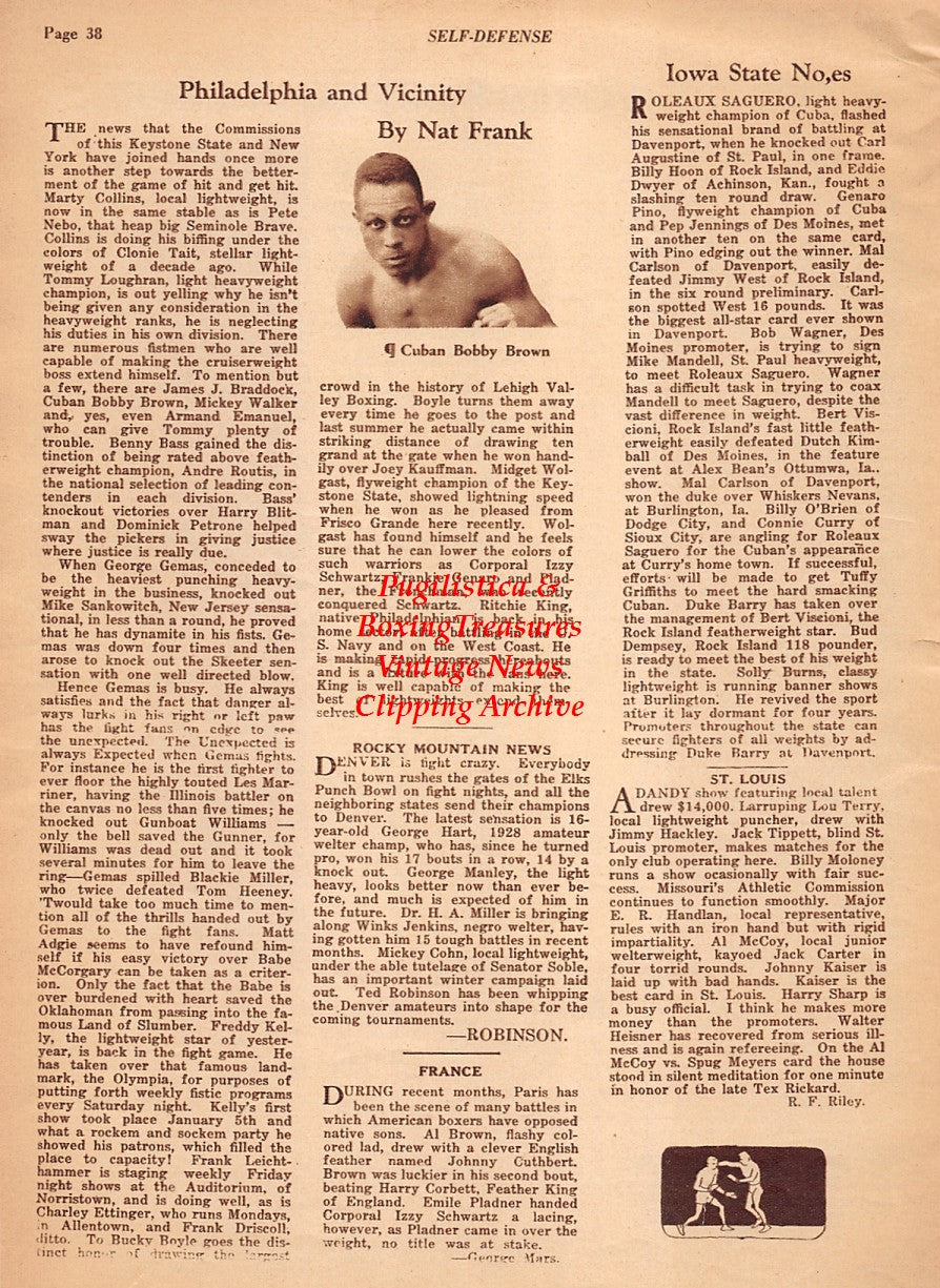 Boxing News Clipping #2101 - "Cuban" Bobby Brown