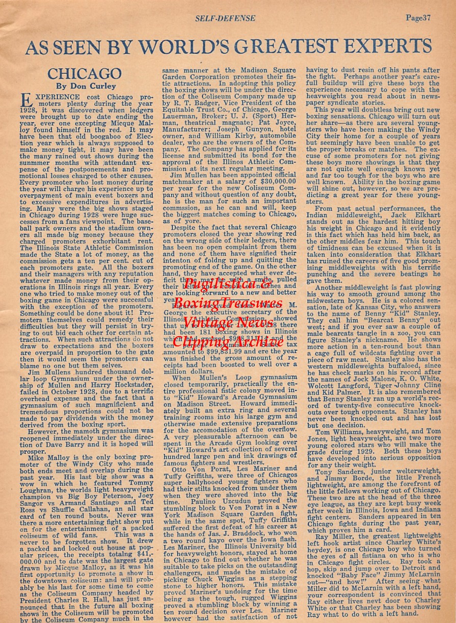 Boxing News Clipping #2101 - "Cuban" Bobby Brown