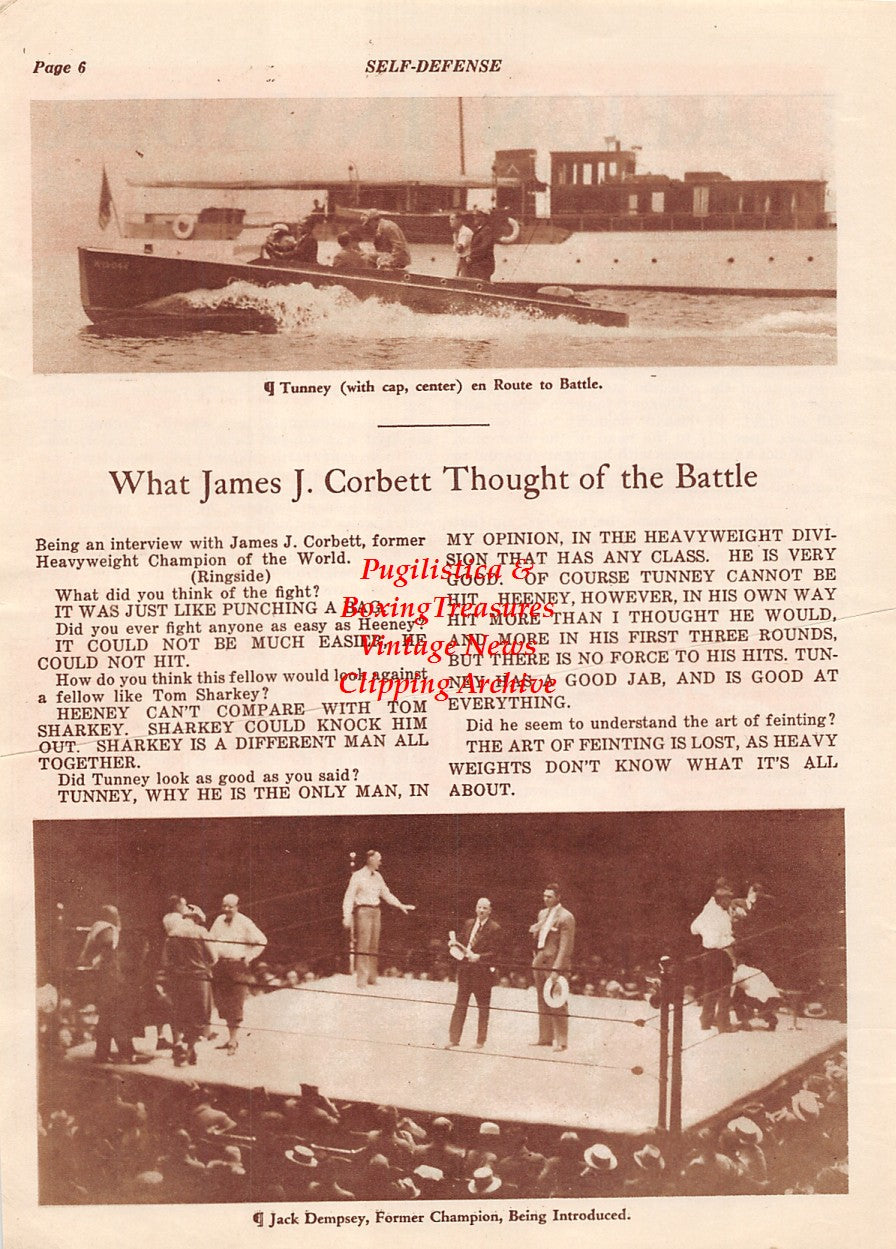 Boxing News Clipping #2109 - Gene Tunney vs. Tom Heeney