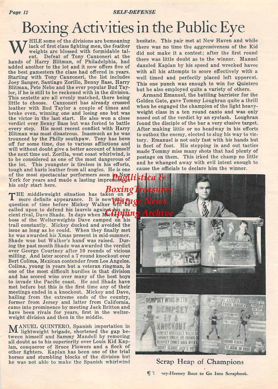 Boxing News Clipping #2111 - Big Bill Hartwell, Emmett Rocco, Nando Tassi