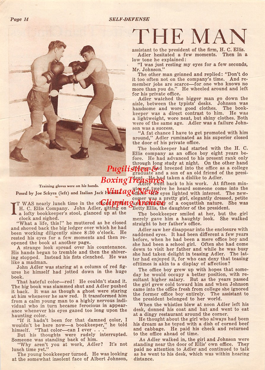 Boxing News Clipping #2112 - Joe Sekyra, Italian Jack Herman, Philadelphia Jack O'Brien