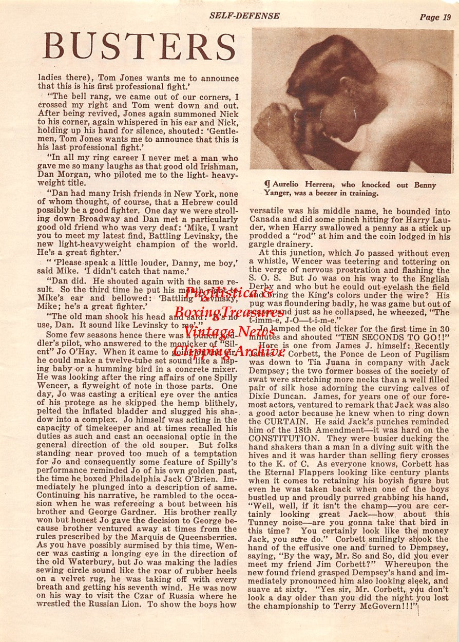 Boxing News Clipping #2114 - Aurelio Herrera, A Roman Boxer