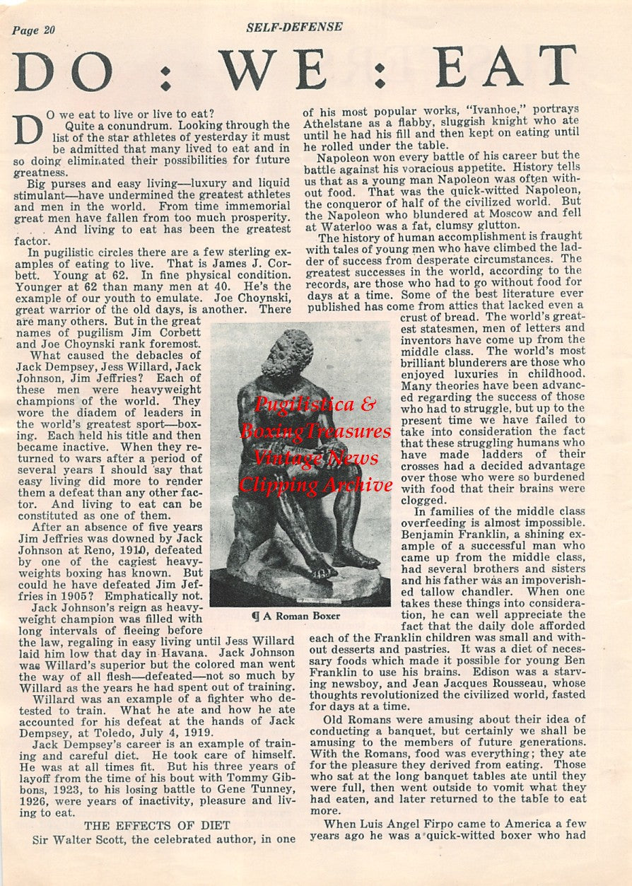 Boxing News Clipping #2114 - Aurelio Herrera, A Roman Boxer